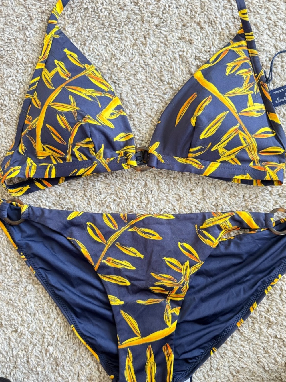 Vilbrequin NEW Bleu Marine Navy Floral Two Piece Bikini - Picture 3 of 9